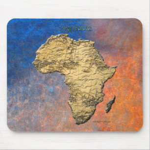 Tapis De Souris Carte de l'Afrique, le continent sombre