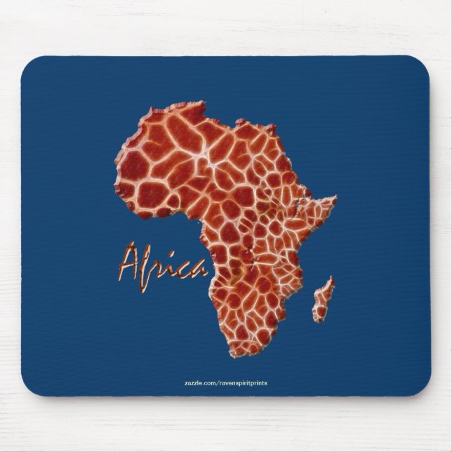 Tapis De Souris Carte de l'Afrique, le continent sombre (Devant)