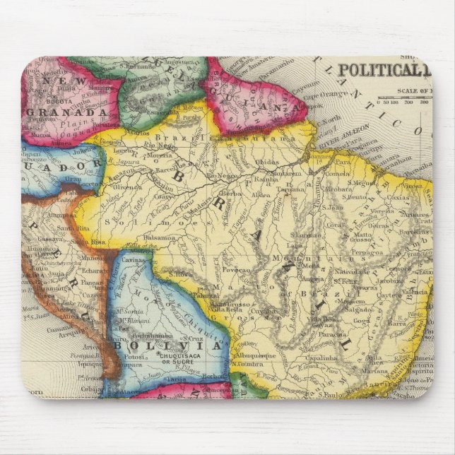 Tapis De Souris Carte De L'Amérique Du Sud (Devant)