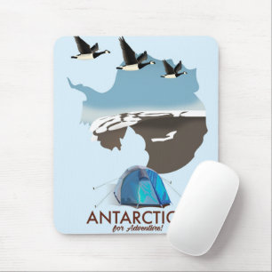 Tapis De Souris Carte de l'Antarctique pour l'affiche de voyage d'