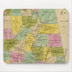 Tapis De Souris Carte de l'État de l'Alabama
