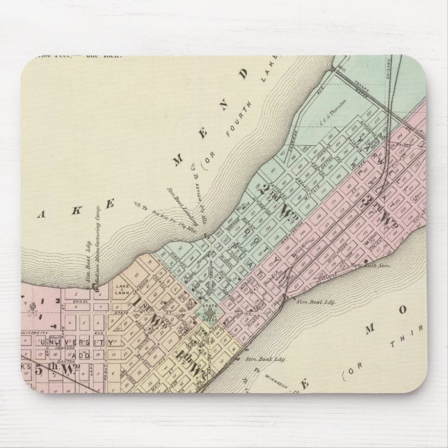 Tapis De Souris Carte de Madison, Wisconsin (Devant)
