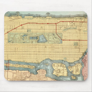 Tapis De Souris Carte de Manhattan vintage New York