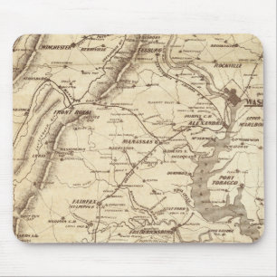 Tapis De Souris Carte de marquage du télégramme de guerre