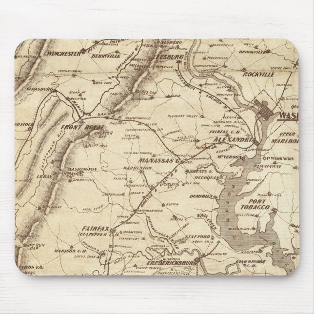 Tapis De Souris Carte de marquage du télégramme de guerre (Devant)