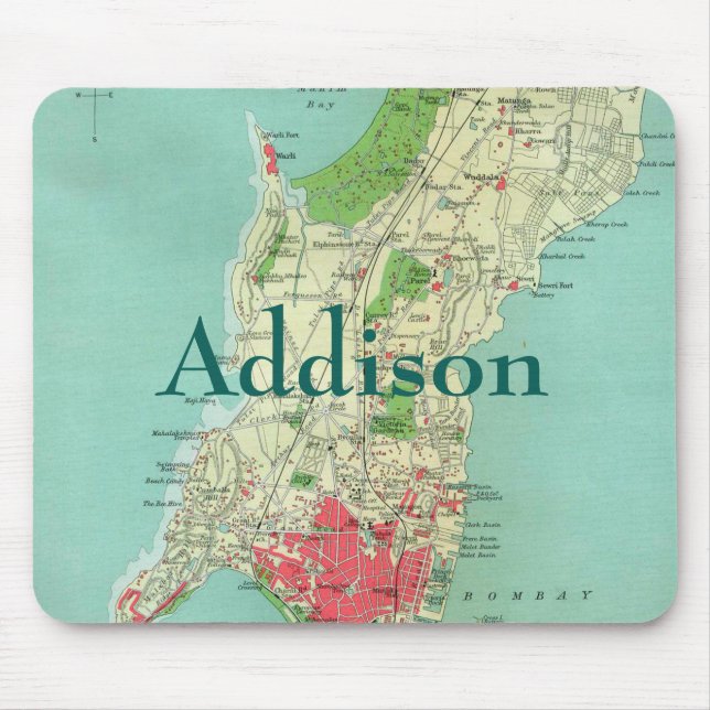 Tapis De Souris Carte de Mumbai (Devant)