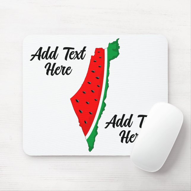 Tapis De Souris Carte de Palestine Watermelon Symbole de la libert (Avec souris)