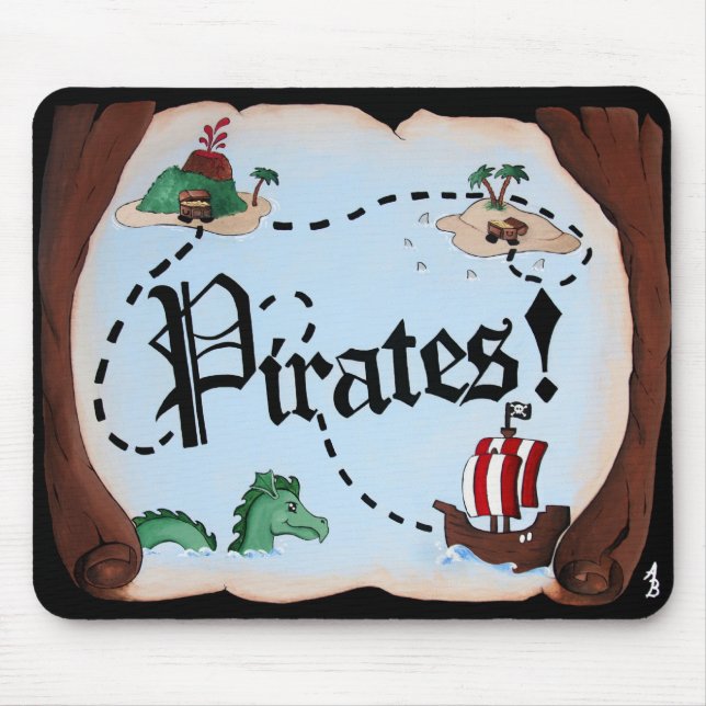 Tapis De Souris Carte de pirate (Devant)