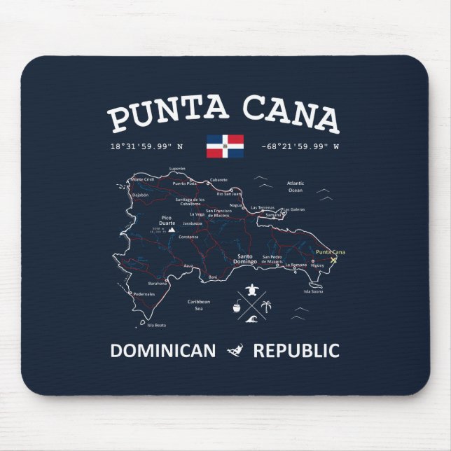Tapis De Souris Carte de Punta Cana (Devant)