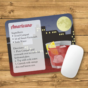 Tapis De Souris Carte de recette d'Américano