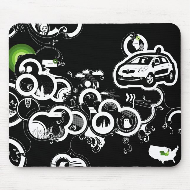 Tapis De Souris Carte de route Mousepad (Devant)