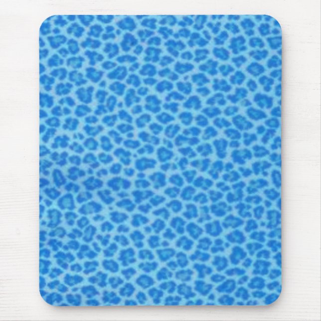 Tapis De Souris Carte de souris bleu Zebra (Devant)