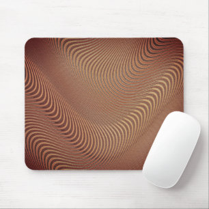 Tapis De Souris Carte de souris Brown Abstraite à bandes larges