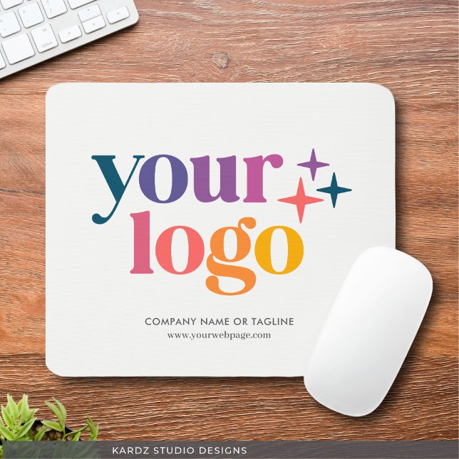 Tapis De Souris Carte de souris du logo d'entreprise personnalisée (Customize with your logo, Company Name or Tagline and website.)