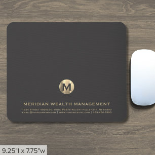 Tapis De Souris Carte de souris monogramme de l'entreprise Gray