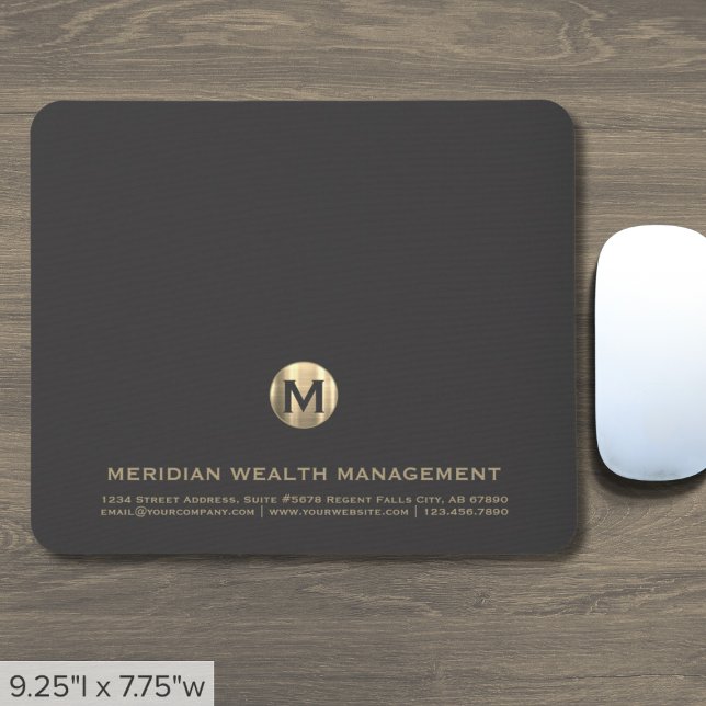 Tapis De Souris Carte de souris monogramme de l'entreprise Gray (Créateur téléchargé)