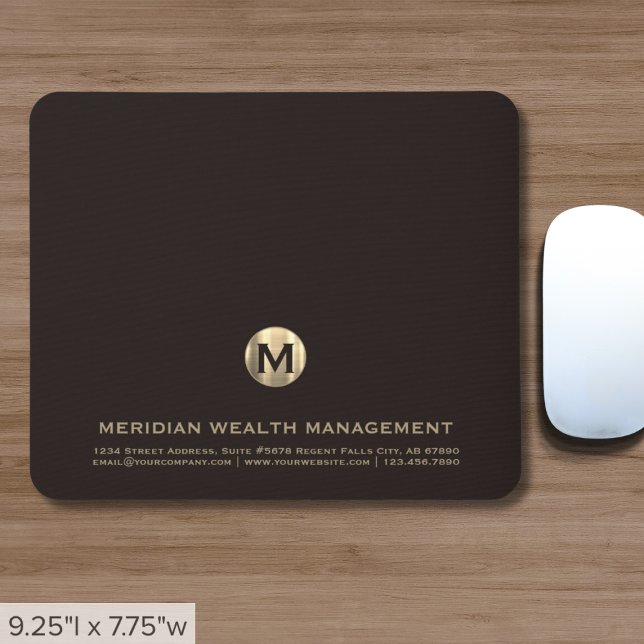 Tapis De Souris Carte de souris monogramme d'entreprise personnali (Créateur téléchargé)