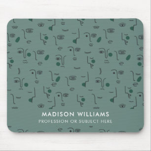 Tapis De Souris Carte de souris monogramme du client