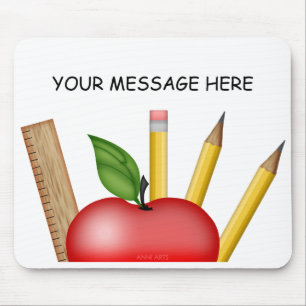 Tapis De Souris Carte de souris personnalisée Apple de l'enseignan