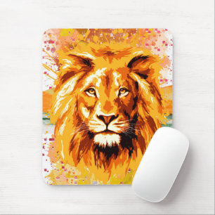Tapis De Souris Carte de souris Safari Lion Lion coloré Mousepad