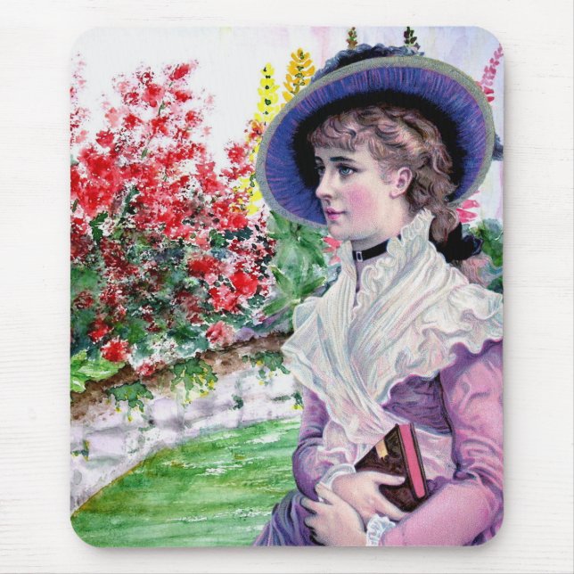 Tapis De Souris Carte de souris victorienne de conception de dame (Devant)