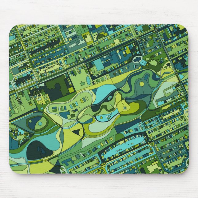 Tapis De Souris Carte de structure de ville d'Amsterdam (Devant)