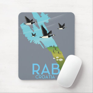 Tapis De Souris Carte de style vintage Rab Coratia