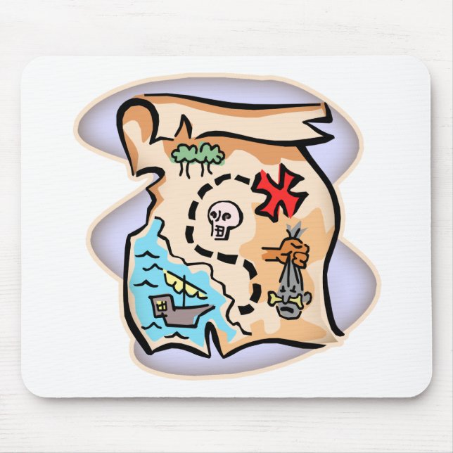 Tapis De Souris Carte de trésor (Devant)