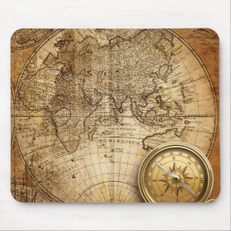 Tapis De Souris Carte de Vieux Monde Mousepad