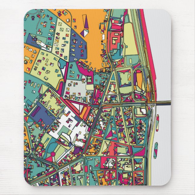 Tapis De Souris Carte de ville de Budapest, Hongrie | (Devant)