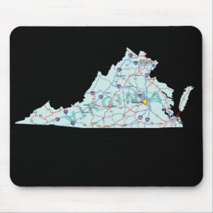Tapis De Souris Carte de Virginie Mousepad