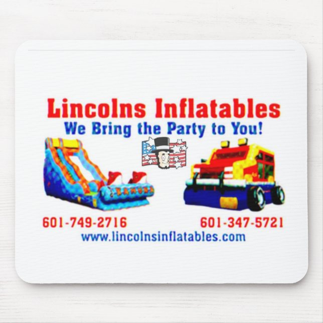 Tapis De Souris Carte de visite 2.jpg d'inflatables de Lincolns (Devant)