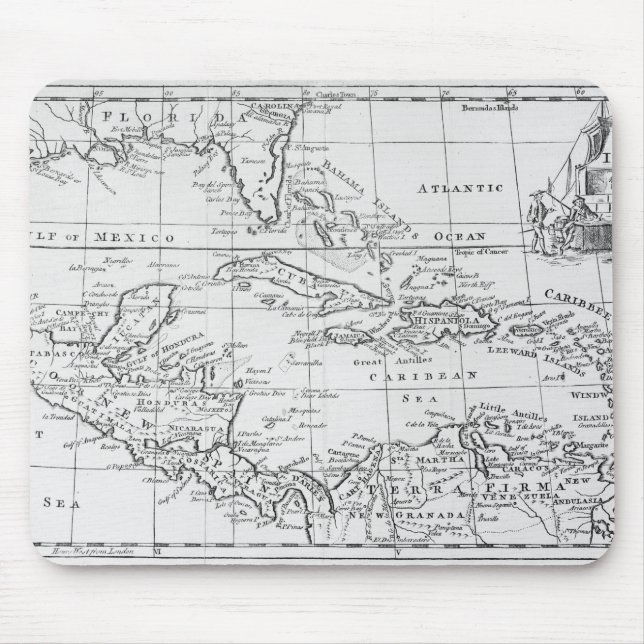 Tapis De Souris Carte des Antilles (Devant)
