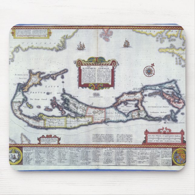 Tapis De Souris Carte des Bermudes (Devant)