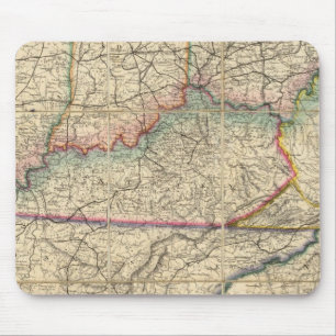 Tapis De Souris Carte des États du sud de l'Amérique