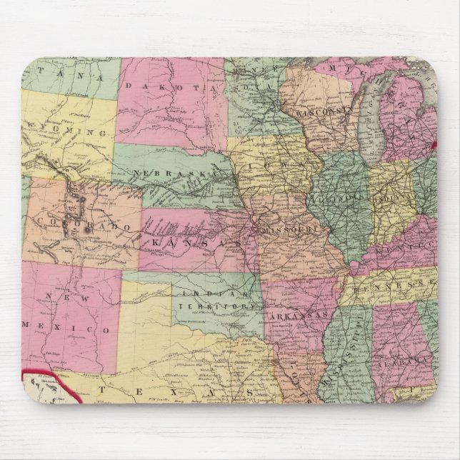 Tapis De Souris Carte des États-Unis et des territoires (Devant)