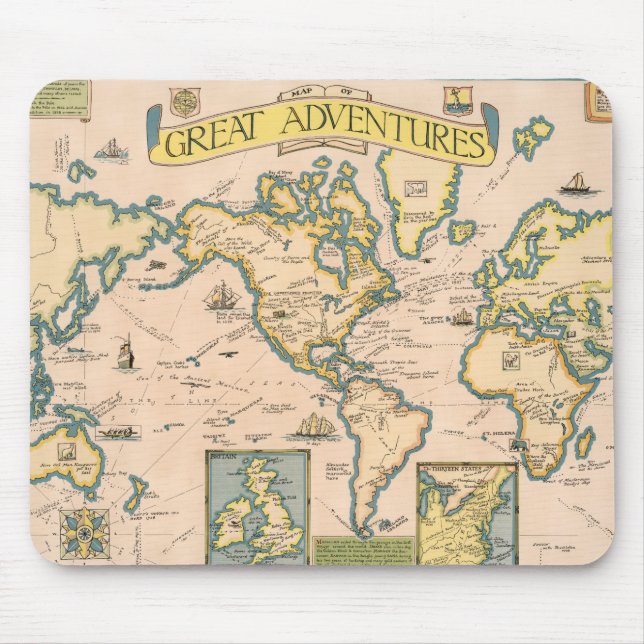 Tapis De Souris Carte des grandes aventures (Devant)