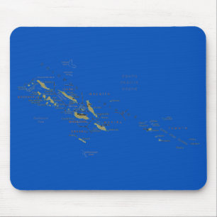 Tapis De Souris Carte des îles Salomon Mousepad