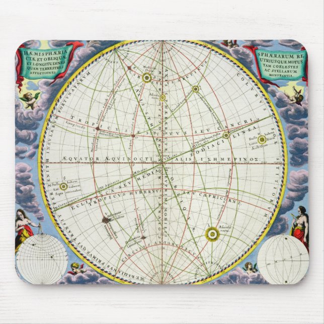Tapis De Souris Carte dressant une carte le mouvement de la terre (Devant)