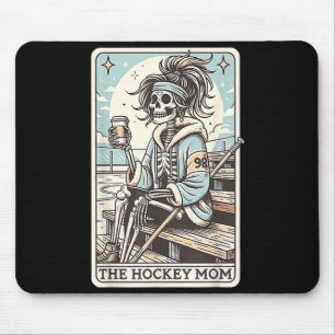 Tapis De Souris Carte drôle de squelette de mère de hockey