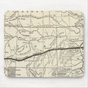 Tapis De Souris Carte du chemin de fer du Pacifique Nord