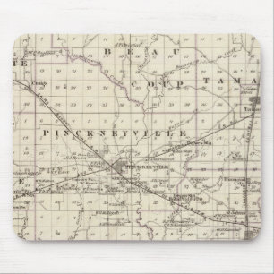Tapis De Souris Carte du comté de Perry, de Nashville et de Carmi