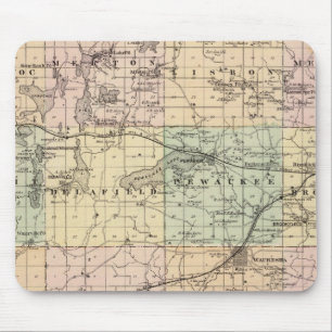 Tapis De Souris Carte du comté de Waukesha, État du Wisconsin