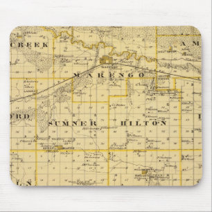 Tapis De Souris Carte du comté d'Iowa, État de l'Iowa