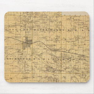 Tapis De Souris Carte du comté d'Olmsted, Minnesota
