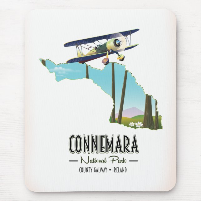 Tapis De Souris Carte du Connemara National Park Comté de Galway I (Devant)