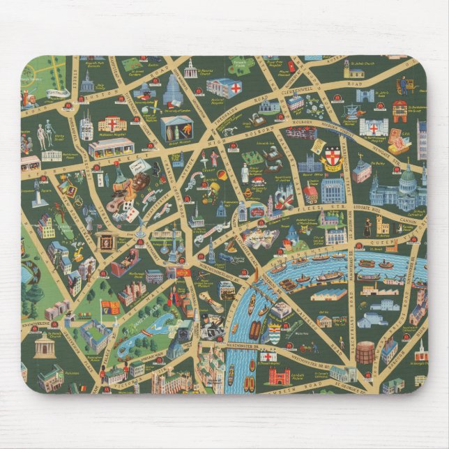 Tapis De Souris Carte du Daily Telegraph de Londres (Devant)
