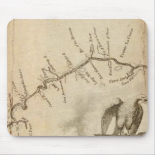 Tapis De Souris Carte du fleuve Mississippi