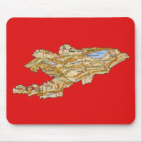 Carte du Kirghizistan Mousepad