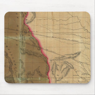 Tapis De Souris Carte du Mexique montrant le siège de la guerre